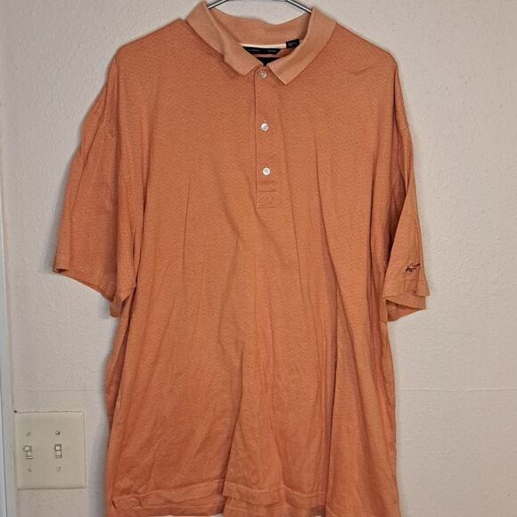 Greg Norman 6012 Mercerized cotton orange polo shirt size XXL - Picture 1 of 5